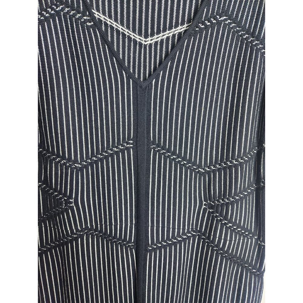 Josie Natori fitted bodycon Sheath dress sz M stretch sheer sexy date Night - Picture 2 of 7